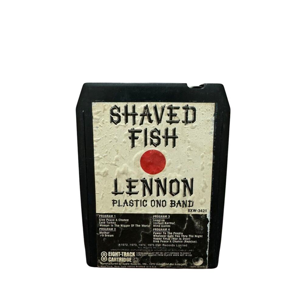 JOHN LENNON - PLASTIC ONO BAND "Shaved Fish" - 8 Track Tape Vintage 1975